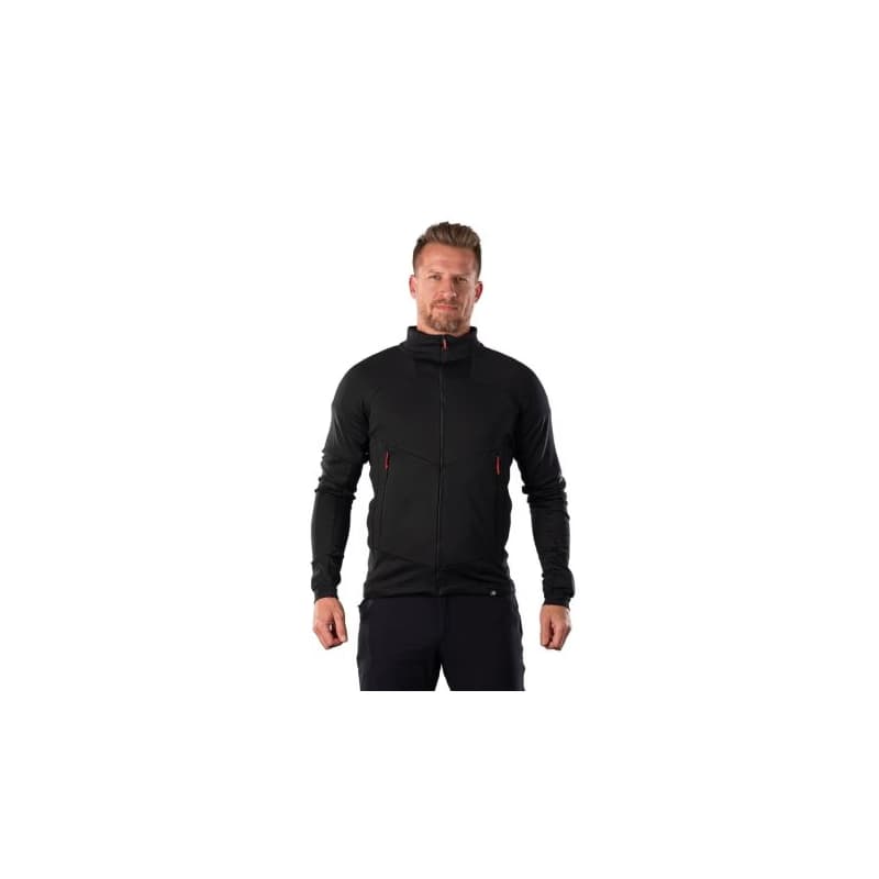 Pánska turistická flisová mikina so zipsom NORTHFINDER JACINTO-269black