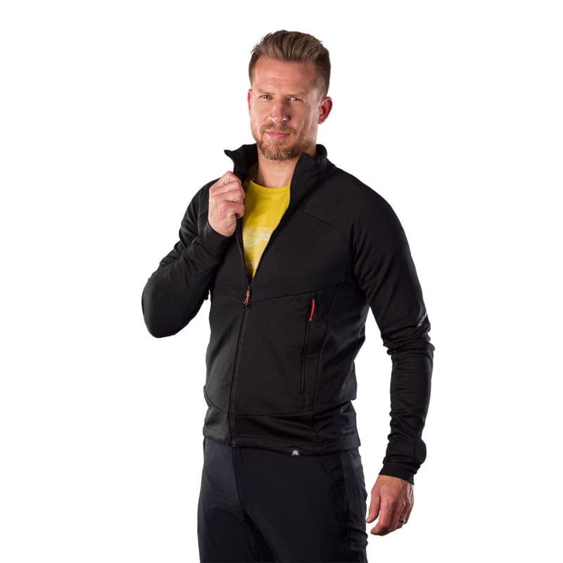Pánska turistická flisová mikina so zipsom NORTHFINDER JACINTO-269black 2