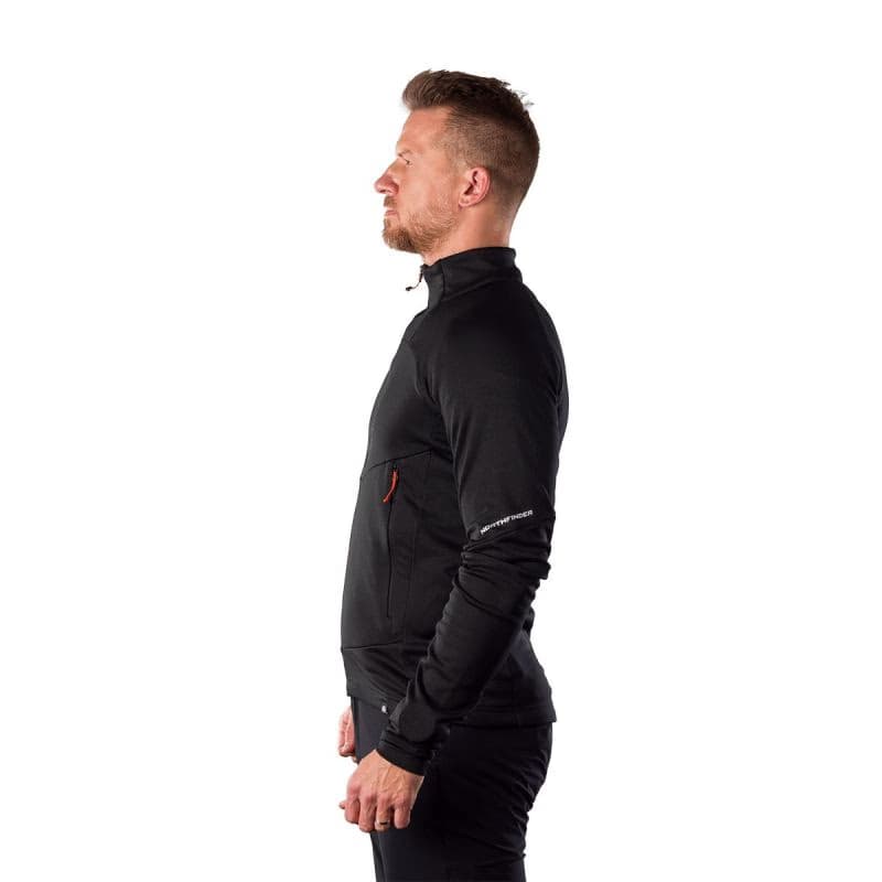 Pánska turistická flisová mikina so zipsom NORTHFINDER JACINTO-269black 3
