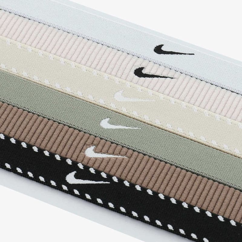 Čelenka NIKE FLEX CLASSIC HEADBANDS 6PK WHITE LIGHT ARMY BLACK 4