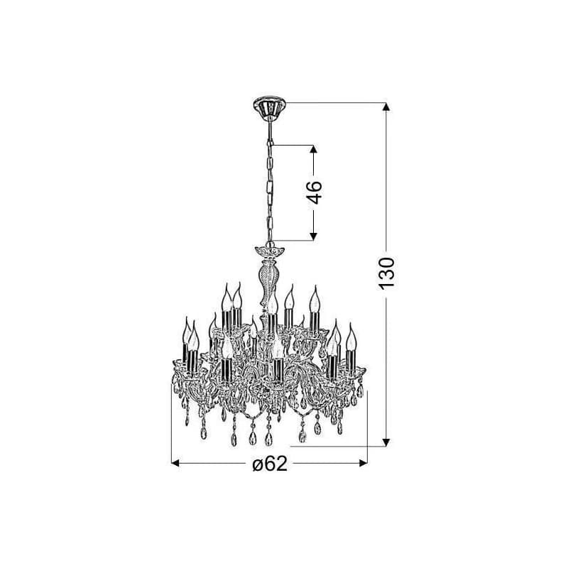 Závesná lampa MARIA 15xE14 luster Candellux 3