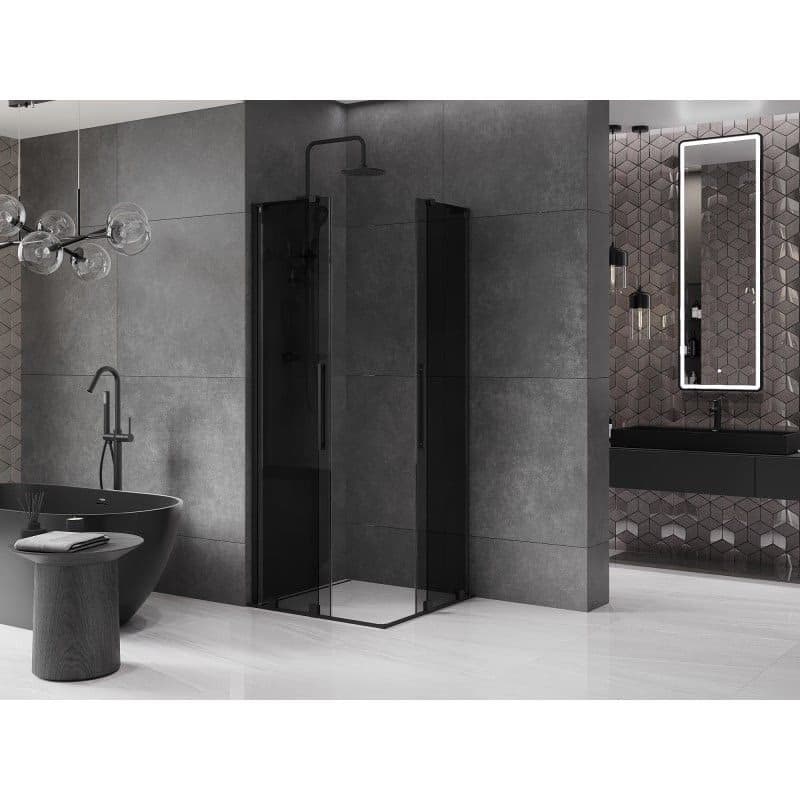 MEXEN/S - Velar L Duo sprchovací kút, posuvné dvere 100 x 100, grafit, čierna 871-100-100-02-43-70 5