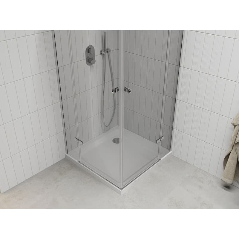 MEXEN/S - Roma Duo sprchovací kút 70x70, transparent, chróm + vanička so sifónom 854-070-070-01-02-4010 4
