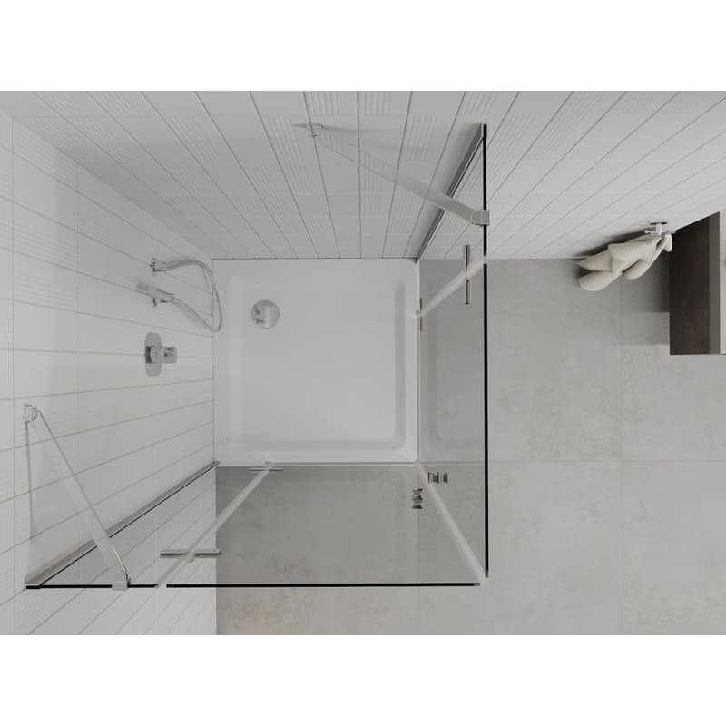MEXEN/S - Roma Duo sprchovací kút 70x70, transparent, chróm + vanička so sifónom 854-070-070-01-02-4010 6