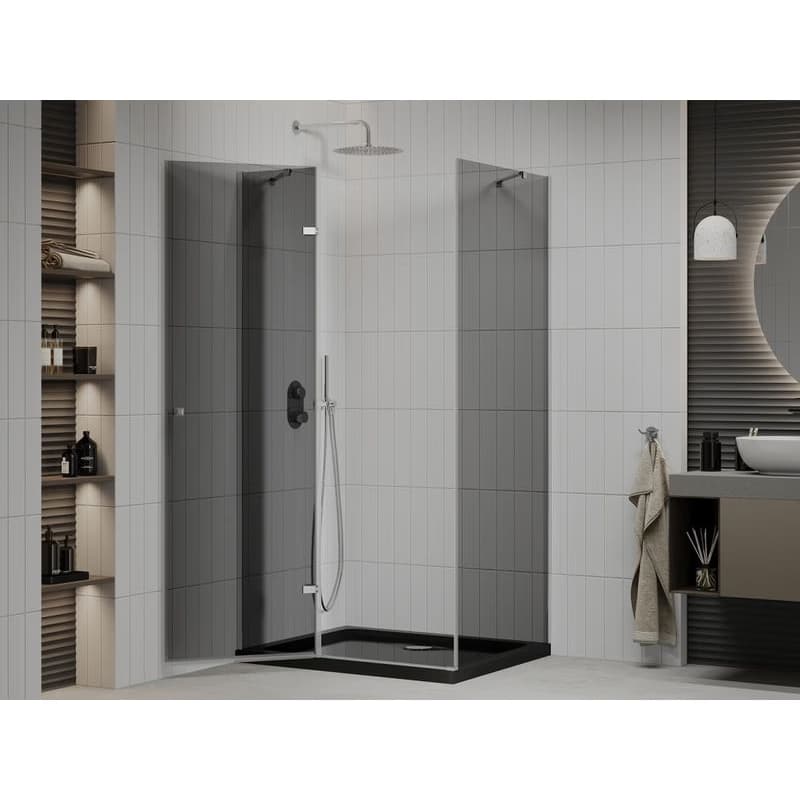 MEXEN/S - Roma sprchovací kút 120x80, grafit, chróm + čierna vanička so sifónom 854-120-080-01-40-4070 3