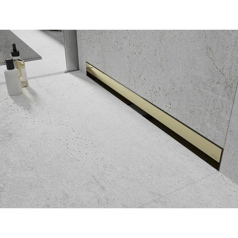 MEXEN - Flat Wall žľab k stene 2v1 80 cm zlatý 1530080 6