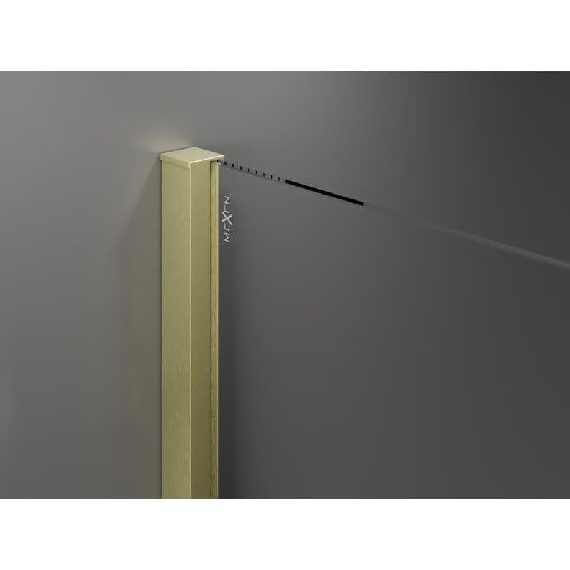 MEXEN/S - Velár sprchovací kút 100 x 80, transparent, zlatá kartáčovaná 871-100-080-01-55 3