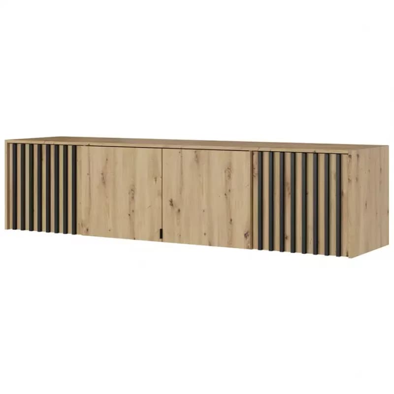 Nadstavec Na Skriňu Nelly 4d Dub Artisan/Čierna