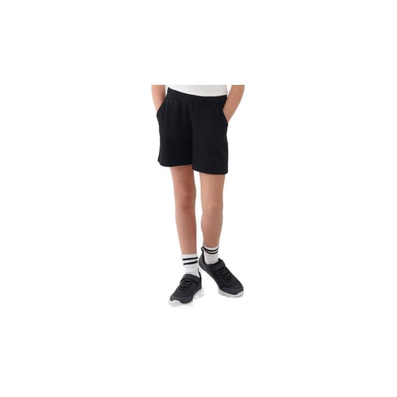Dievčenské teplákové kraťasy 4F JUNIOR SHORTS CAS F470-20S-DEEP BLACK