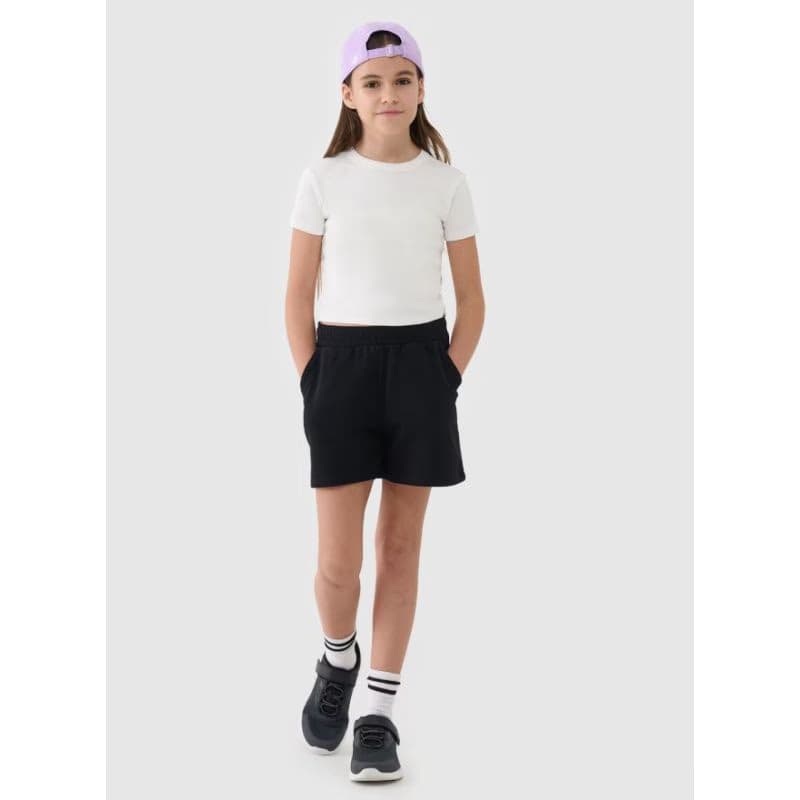 Dievčenské teplákové kraťasy 4F JUNIOR SHORTS CAS F470-20S-DEEP BLACK 3