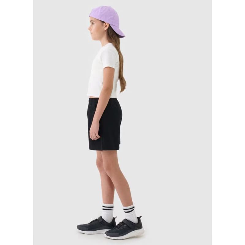 Dievčenské teplákové kraťasy 4F JUNIOR SHORTS CAS F470-20S-DEEP BLACK 4