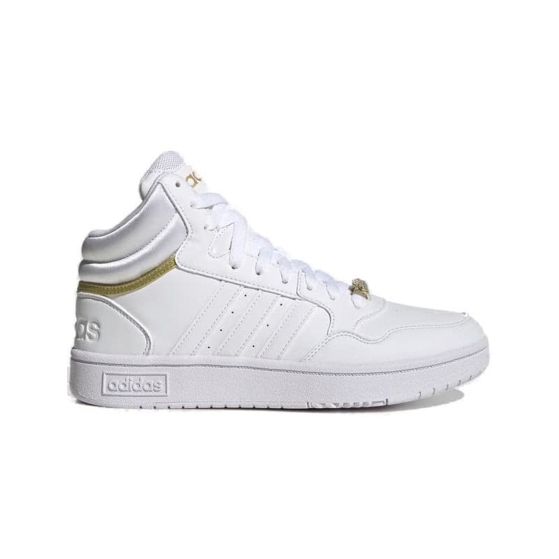 Dámska rekreačná obuv ADIDAS Hoops 3.0 Mid cloud white cloud white gold metallic 2