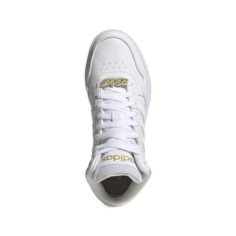 Dámska rekreačná obuv ADIDAS Hoops 3.0 Mid cloud white cloud white gold metallic 4