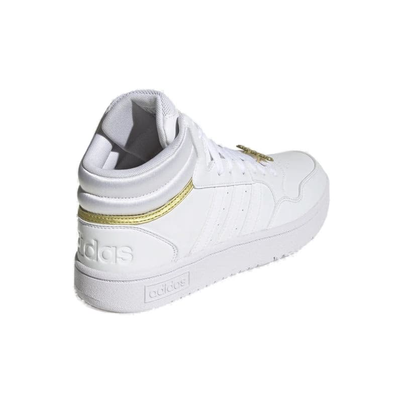 Dámska rekreačná obuv ADIDAS Hoops 3.0 Mid cloud white cloud white gold metallic 5