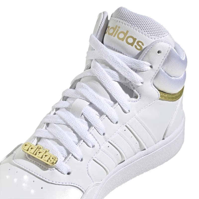 Dámska rekreačná obuv ADIDAS Hoops 3.0 Mid cloud white cloud white gold metallic 6