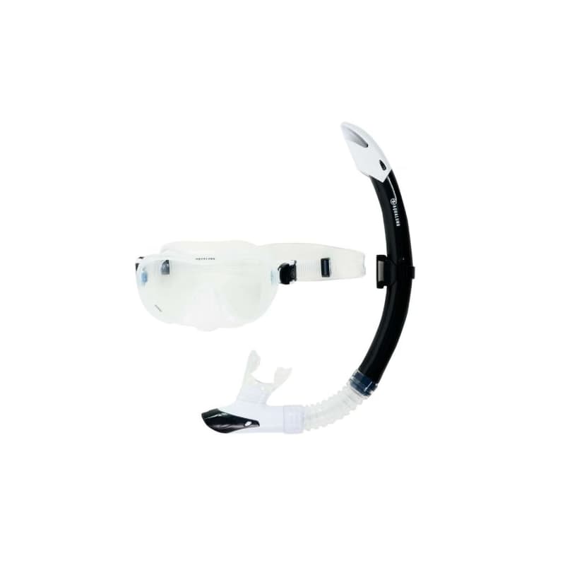 Potápačský šnorchlovací set AQUALUNG COMBO NABUL TRANSPARENT WHITE 1
