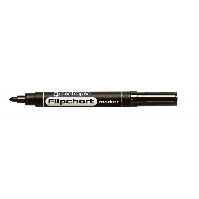 Značkovač Centropen 8550 na Flipchart čierny valcový hrot 2,5mm 1