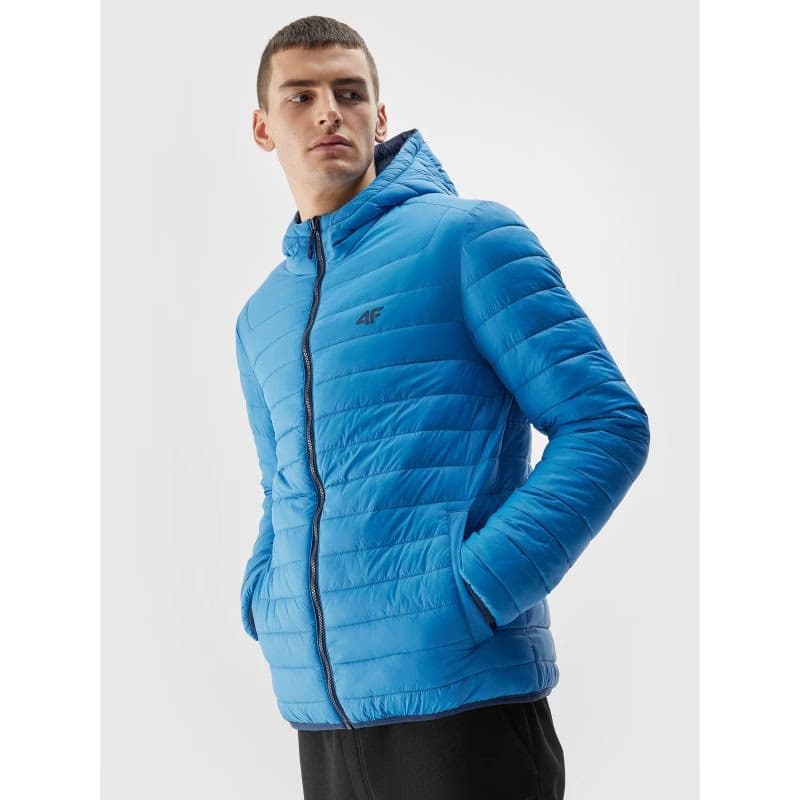 Pánska turistická bunda 4F DOWN JACKET-AW23TDJAM242-31S-NAVY 3