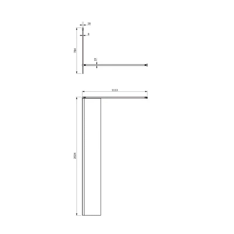 OMNIRES - MARINA walk-in, 80 cm chróm / transparent /CRTR/ DNR80XCRTR 3