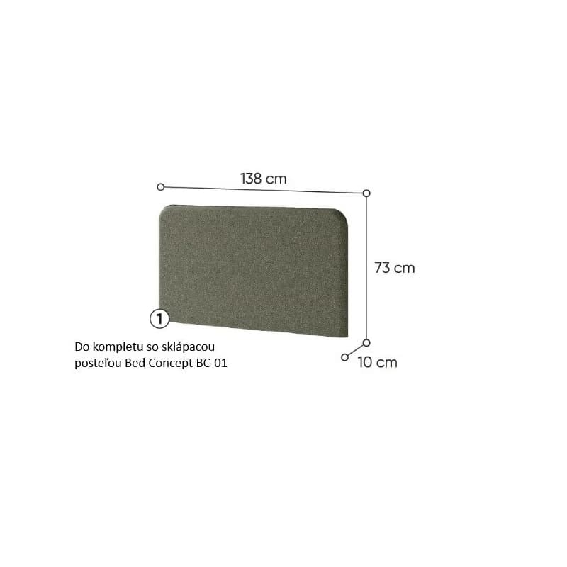 Dig-net nábytok Čalúnený panel Lenart BED CONCEPT BC-16 / 140 | zelená 3