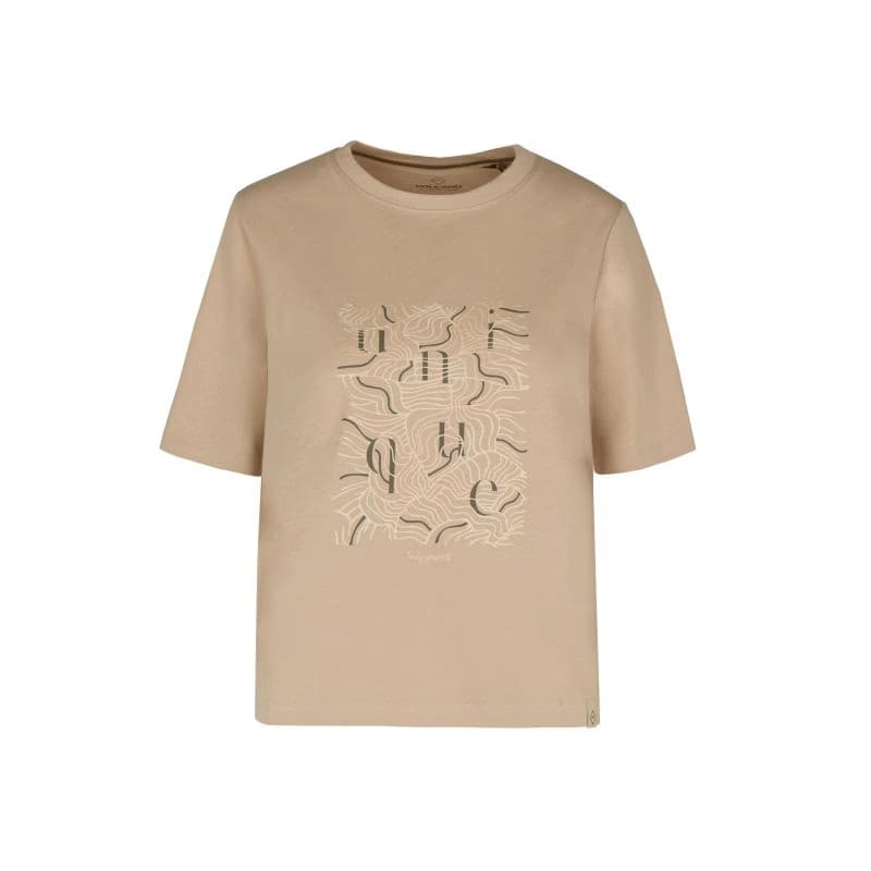 Dámske tričko s krátkym rukávom VOLCANO T-UNIQ-BEIGE 3