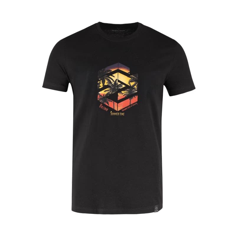 Pánske tričko s krátkym rukávom VOLCANO SUNSET-700-BLACK 4