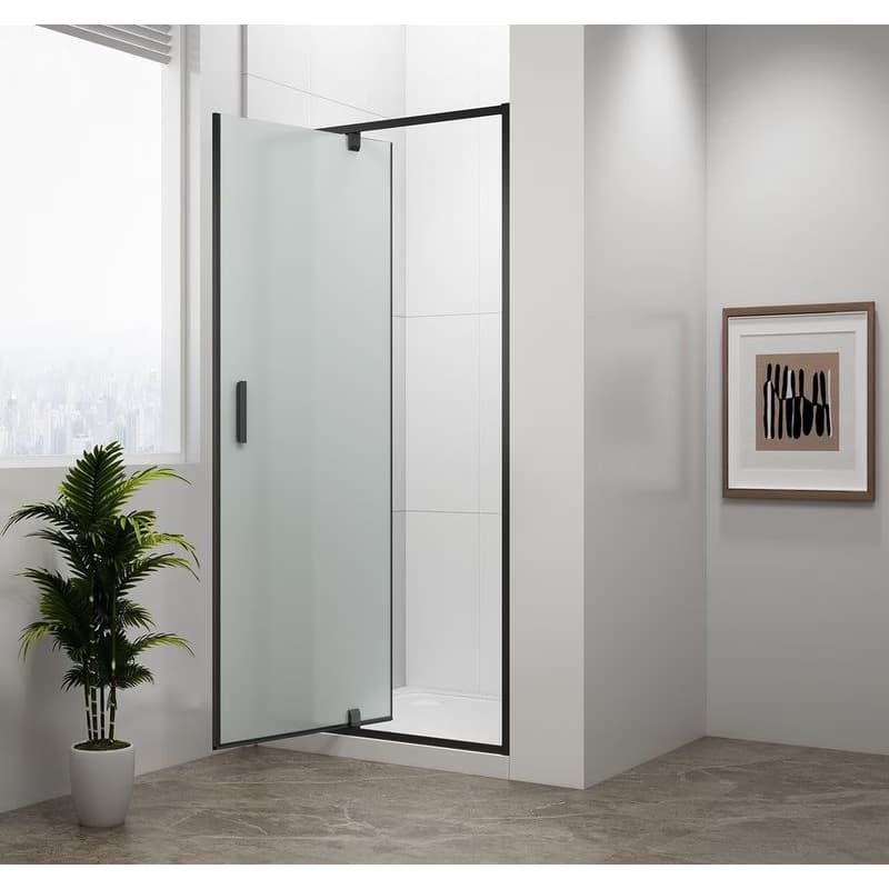 POLYSAN - EASY BLACK otočné sprchové dvere 880-1020, sklo BRICK EL1738B 4