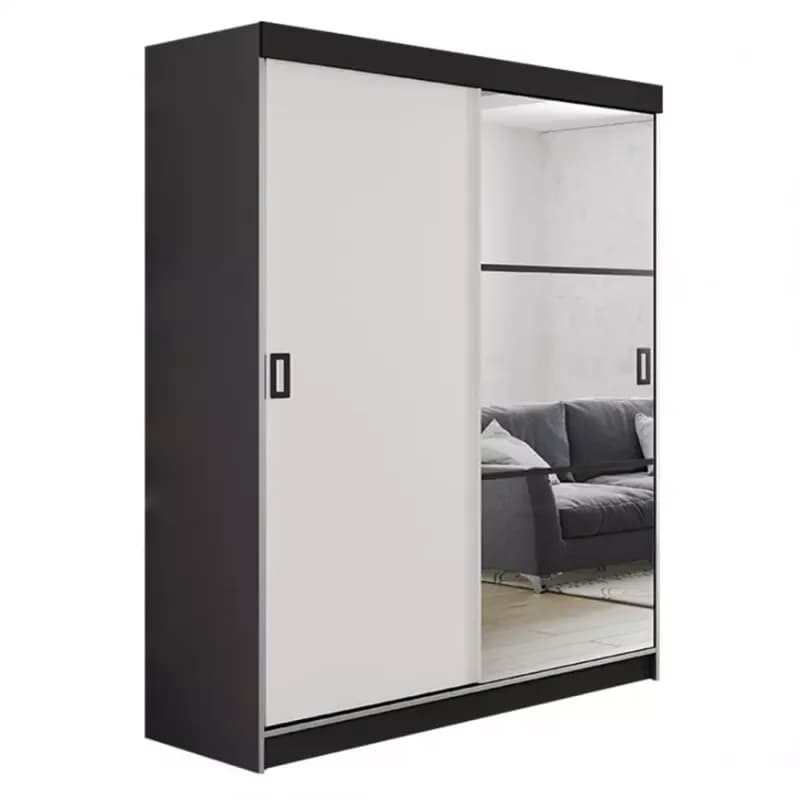 Skriňa Retro 138 5L grafit/ Dvierka biely 1
