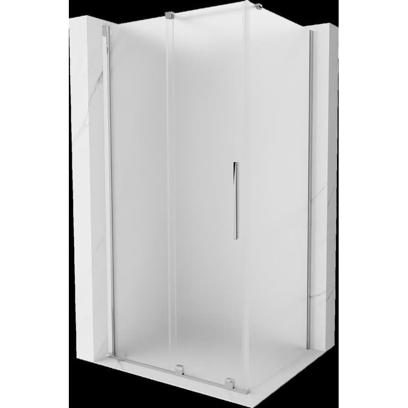 MEXEN/S - Velár sprchovací kút, posuvné dvere 100 x 75, dekor, chróm 871-100-075-31-01