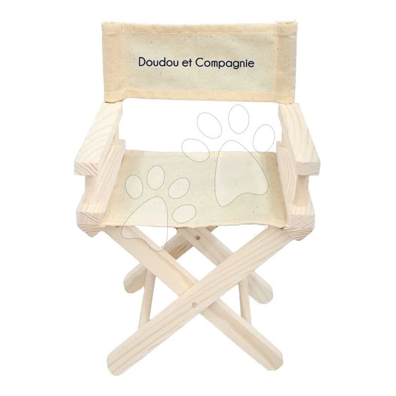 Drevená režisérska stolička pre bábiky Cinema armchair My little furniture Jolijou s textilným sedadlom pre bábiky a plyšové hračky s veľkosťou 35 cm 1
