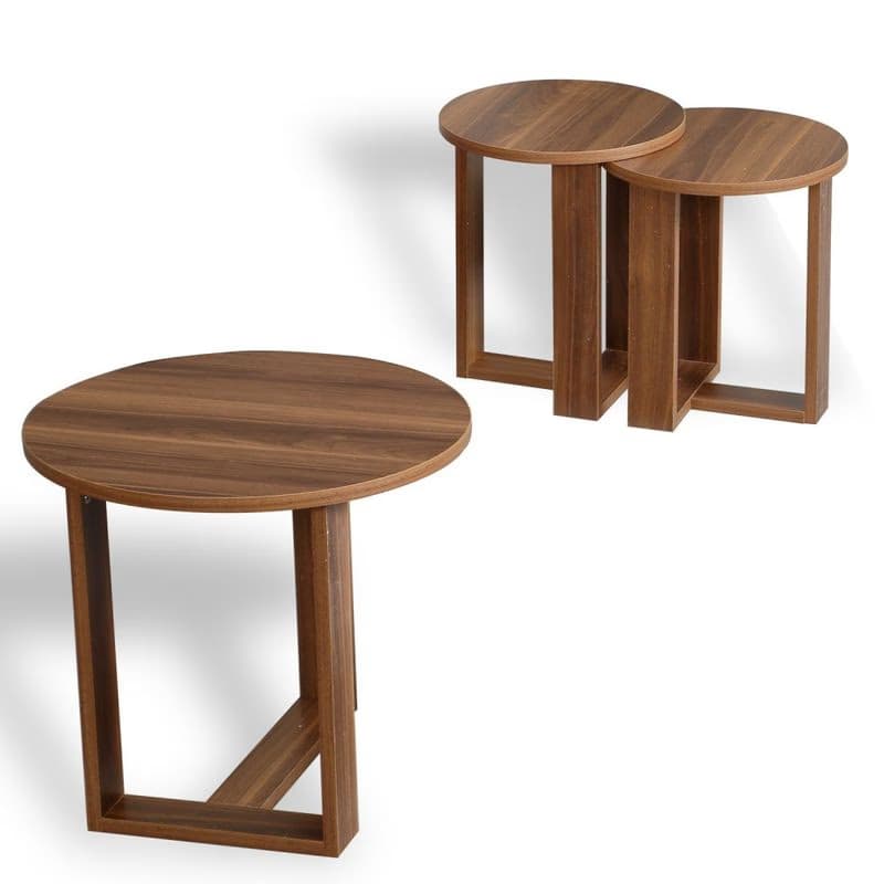 Sada odkladacích stolíkov (3 kusy) Mira - Walnut 3