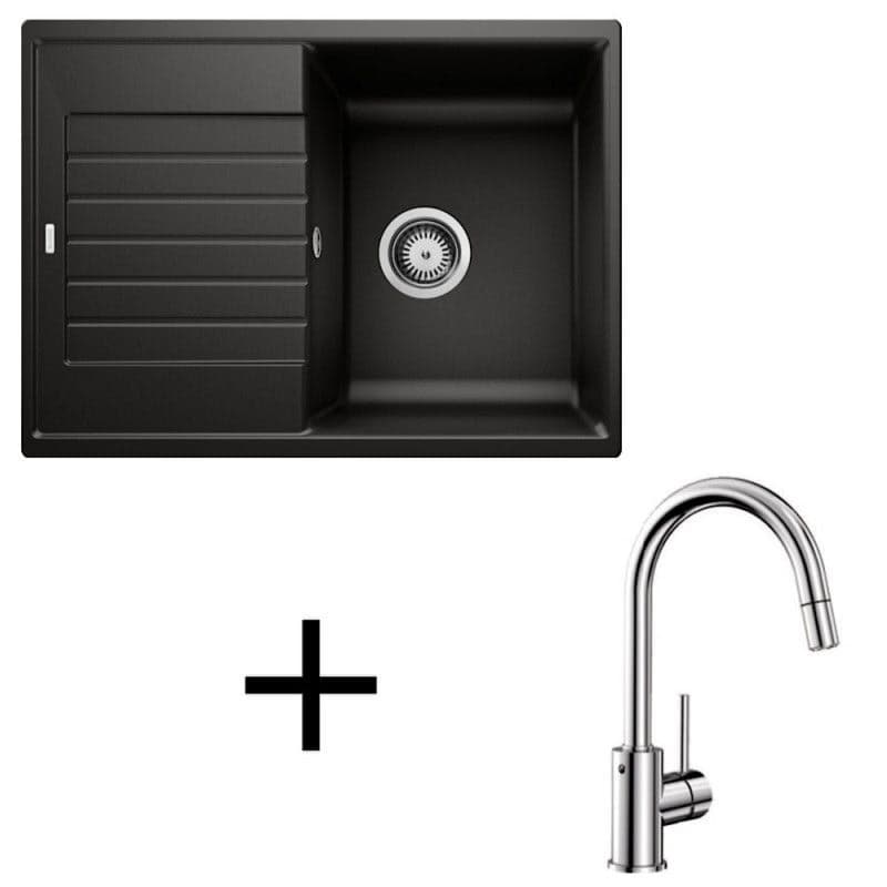 Blanco set Zia 45 S Compact + Mida-S chrom čierna 1