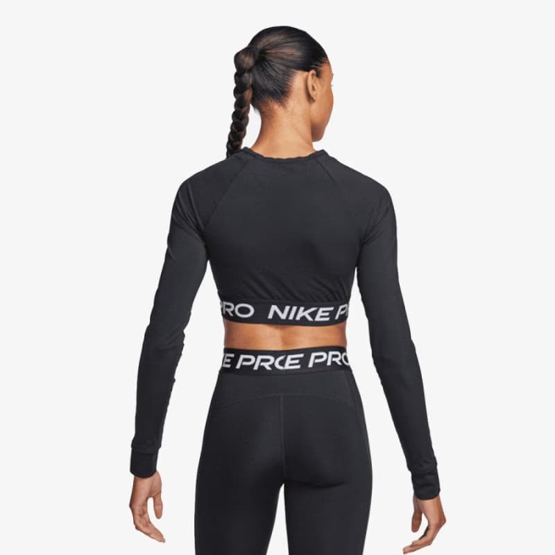 Dámske tréningové tričko s dlhým rukávom NIKE PRO DF 365 CROP LS-010 BLACK WHITE 3