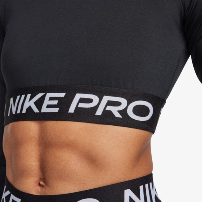 Dámske tréningové tričko s dlhým rukávom NIKE PRO DF 365 CROP LS-010 BLACK WHITE 5