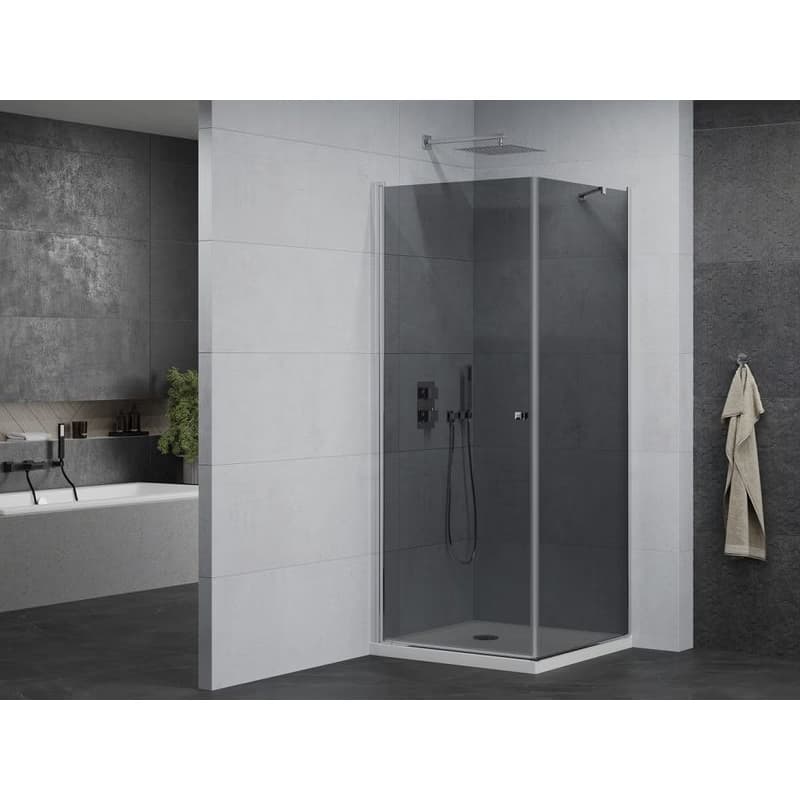 MEXEN/S - Pretória sprchovací kút 100x100, grafit, chróm + sprchová vanička vrátane sifónu 852-100-100-01-40-4010 2