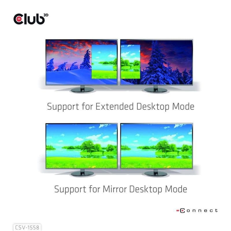 Club3D Video húb MST USB-C na 2x HDMI + USB-C PD 3.0, 4K60Hz 4