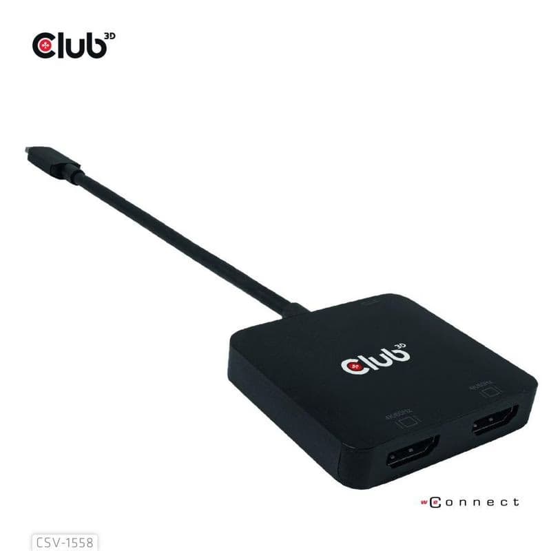 Club3D Video húb MST USB-C na 2x HDMI + USB-C PD 3.0, 4K60Hz 6