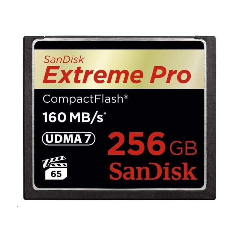 SanDisk Compact Flash 256GB Extreme Pro (160MB/s) VPG 65, UDMA 7 2