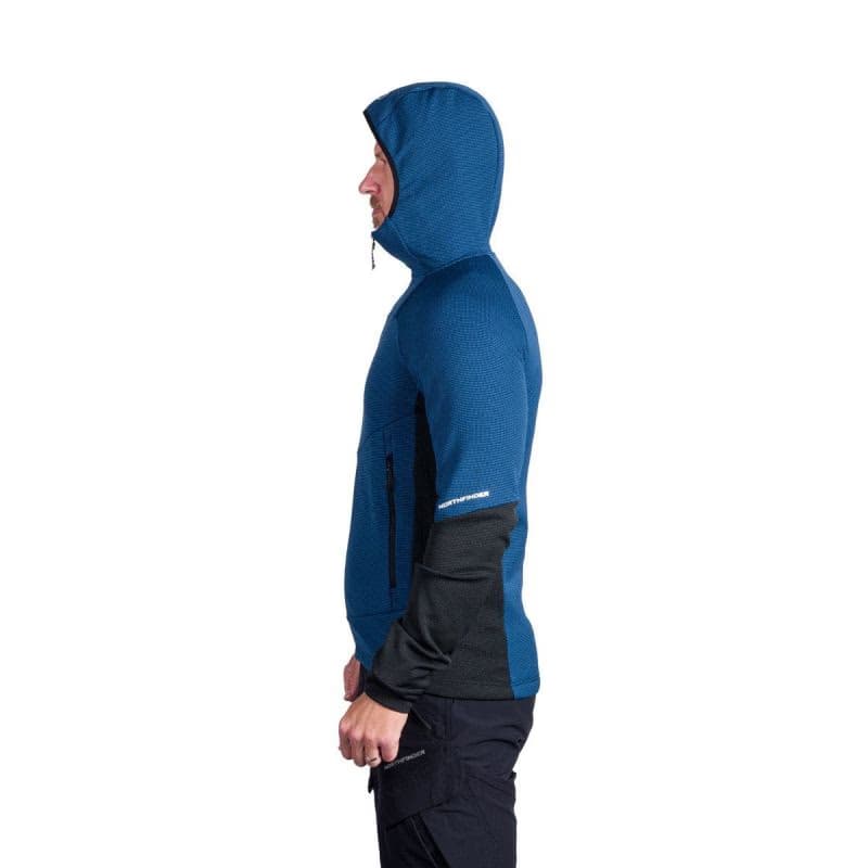 Pánska turistická mikina so zipsom NORTHFINDER EGON 811darkblueblack 2