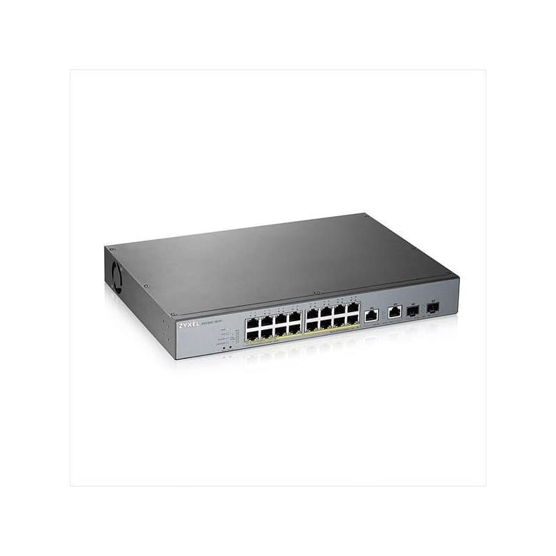 Zyxel GS1350-18HP, 18 Port managed CCTV PoE switch, long range, 250W (1 year NCC Pro pack license bundled)