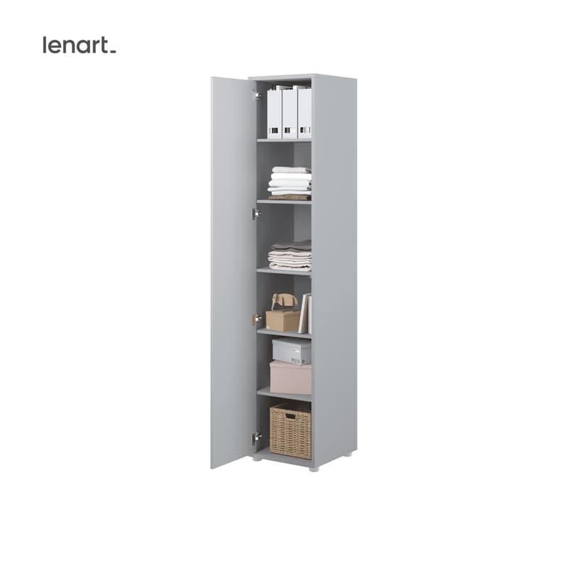 Dig-net nábytok Policová skriňa Lenart BED CONCEPT BC-21 | sivá 3