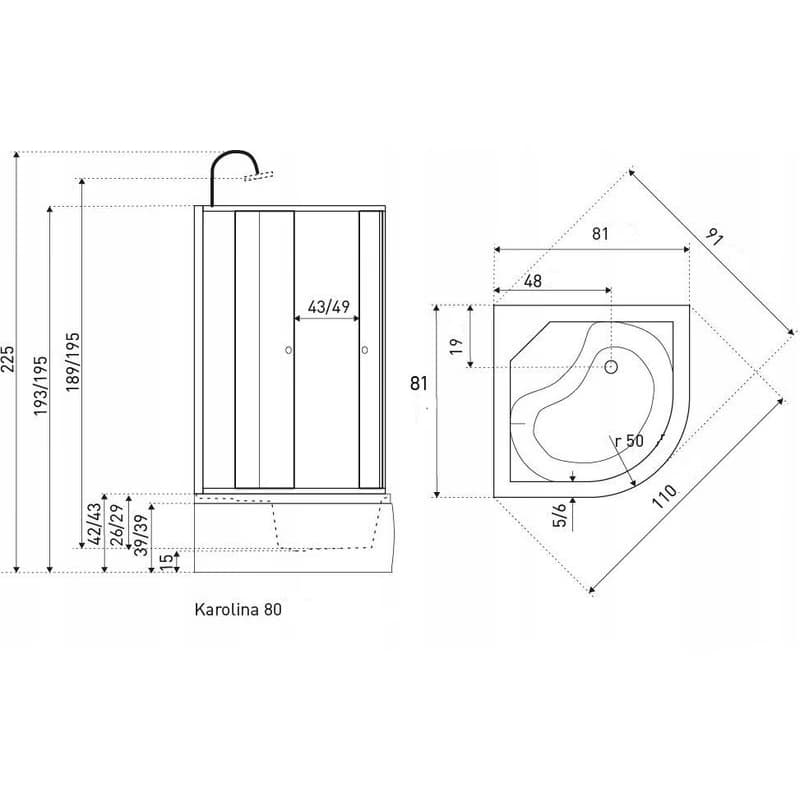 KERRA - Kabína s hydromasážou Karolina 80 5907548108975 4