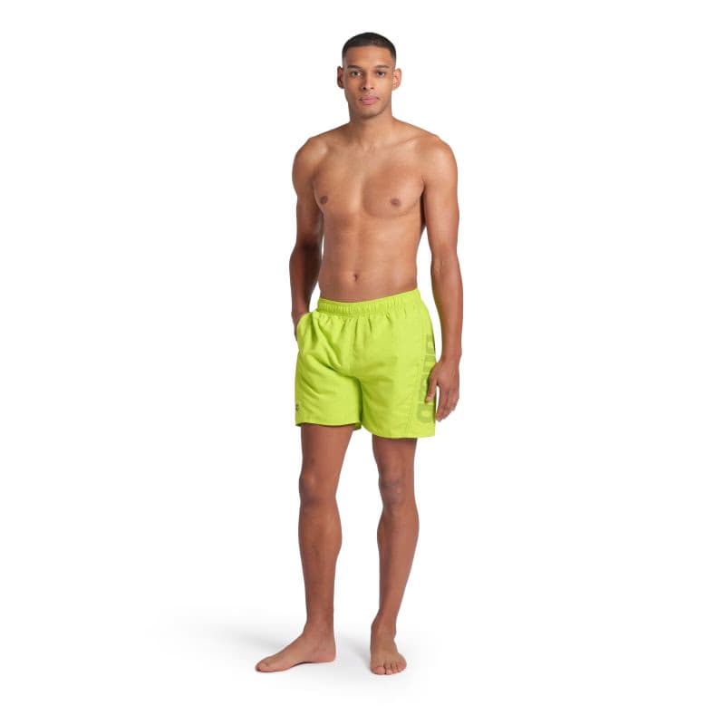 Pánske plavky ARENA FUNDAMENTALS LOGO BOXER R-ARTIC LIME-MANGROVE 2