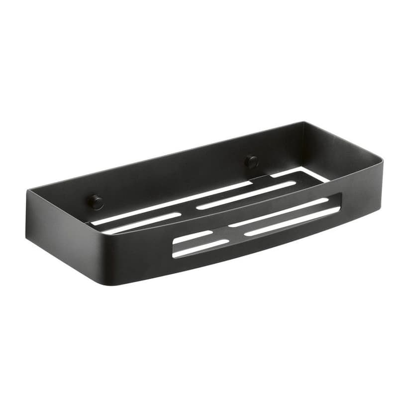 Gedy - SMART polička do sprchy, 300x45x128 čierna mat 241714 1