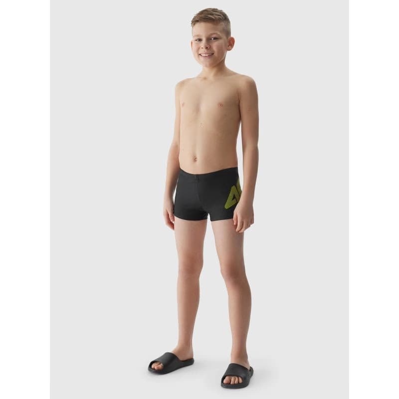 Chlapčenské plavky 4F JUNIOR SWIMMING TRUNKS-JWSS24USWTM021-20S-DEEP BLACK 4