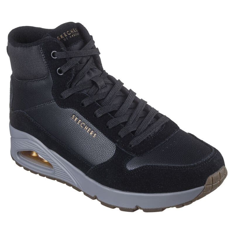 Pánske členkové zimné topánky SKECHERS Uno Mid Sneaker black 3