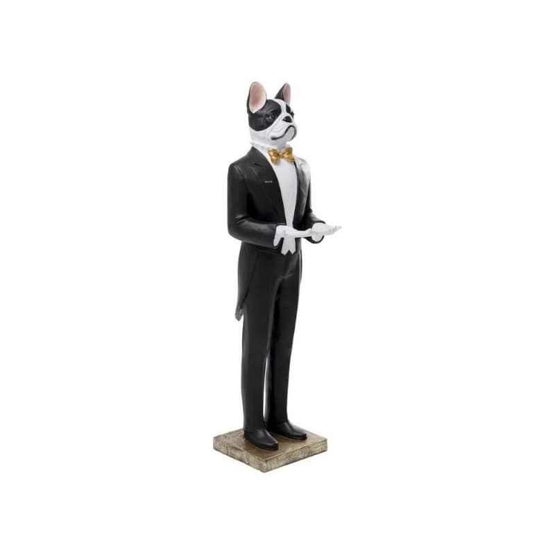 Butler Dog Alfred dekoračná figurína čiernobiela165 cm 1