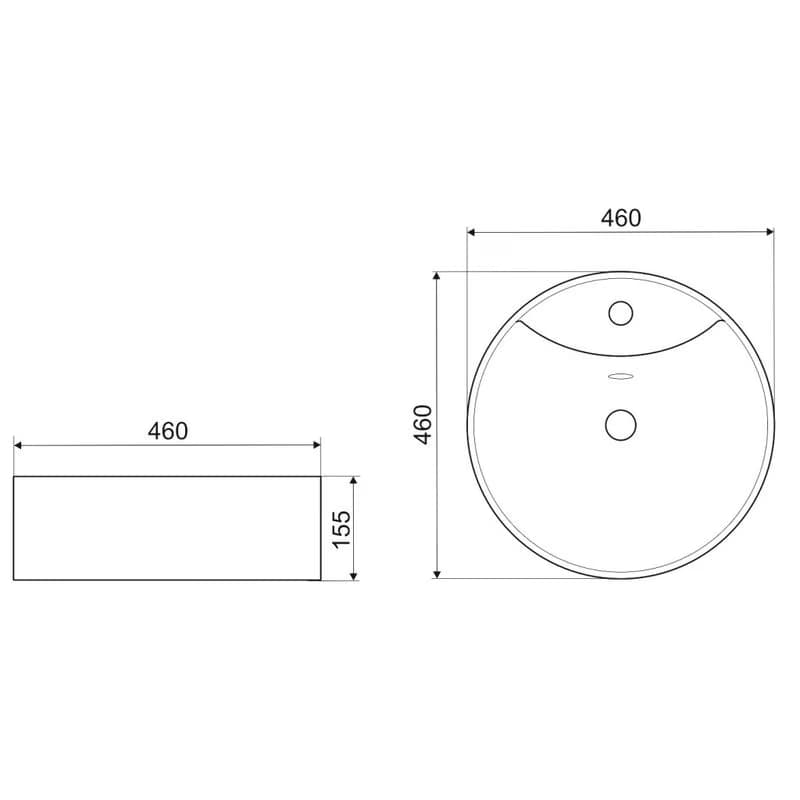 KERRA - Umývadlo na dosku KR-138 MARBLE BL/G 5907548118431 2