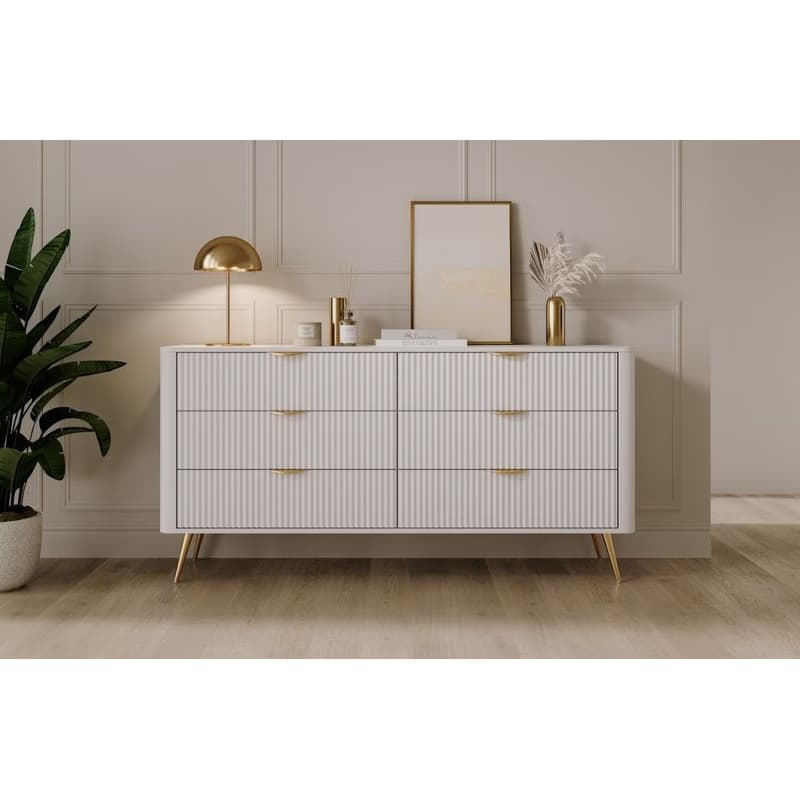 ArtLas Komoda LINA 163 6S | biela 6