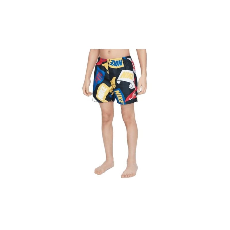 Chlapčenské plavky NIKE SWIM TOSSED FLAGS 4 inch BLACK-BLACK 1